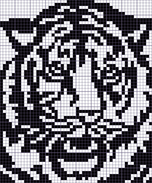 Японский кроссворд тигр 50 50