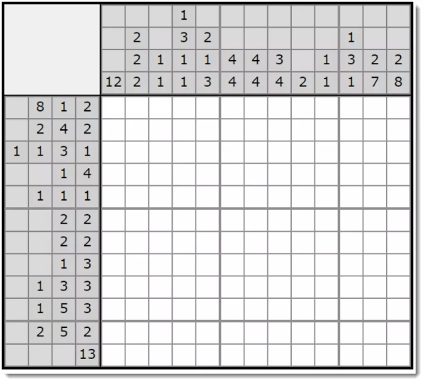 Японские кроссворды для начинающих 10на10