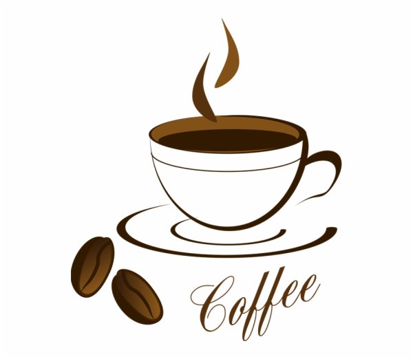 Нарисованная чашка кофе