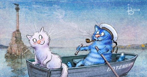 Синий коты.Зенюк море