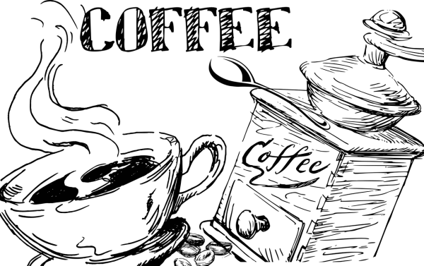 Чашка кофе эскиз