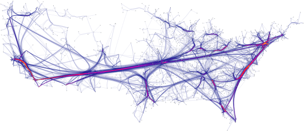 Нейронные линии на белом фоне