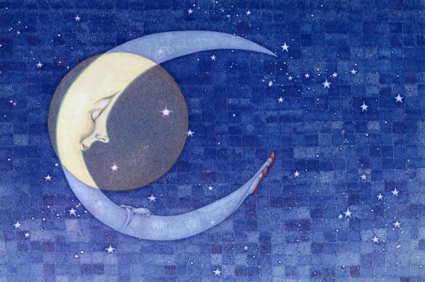 Убывающая Луна рисунок