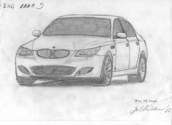 BMW m5 e60 карандашом