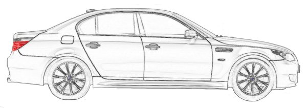 Набросок БМВ сбоку
