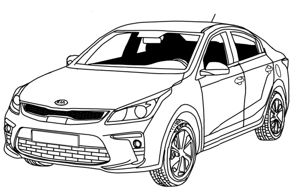 Раскраска Киа Спортейдж 4