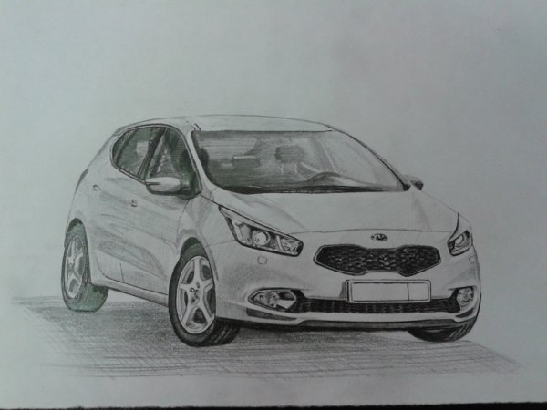 Kia Cerato карандашом