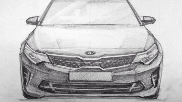 Киа Оптима карандашом