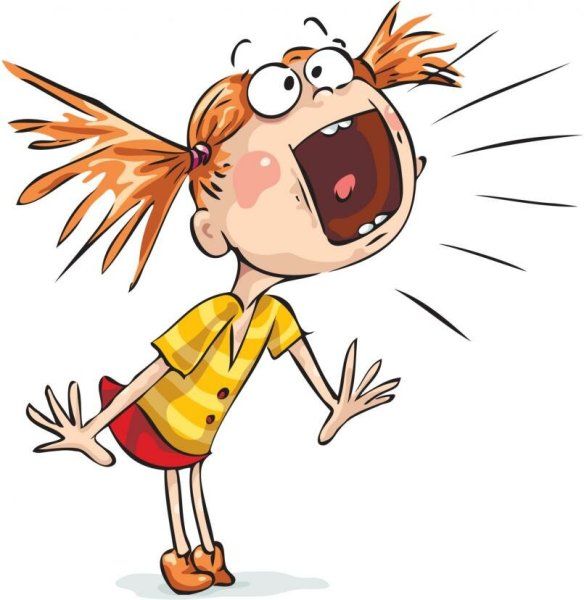 Мультяшный человек кричит