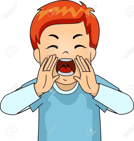 Рисунок кричащего мальчика