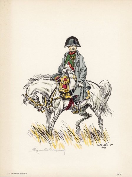 Наполеон Бонапарт на белом фоне