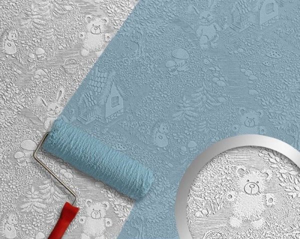 Покраска обоев под покраску