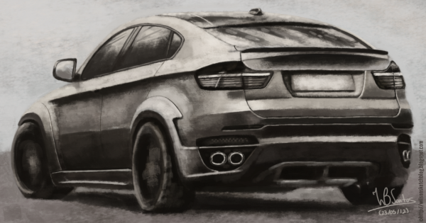 БМВ х6 карандашом