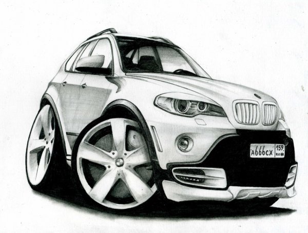 БМВ х5 нарисовать