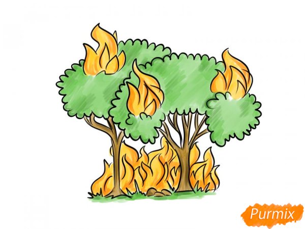 Дерево в огне