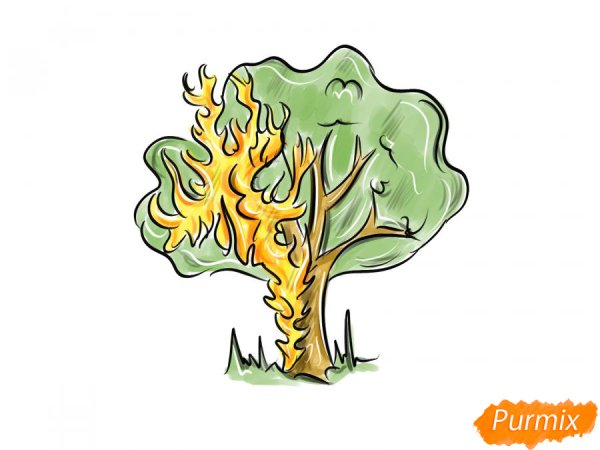 Горящее дерево