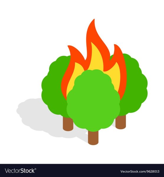 Горит лес для детей