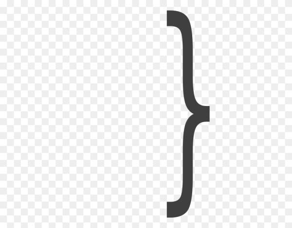 Фигурная скобка без фона