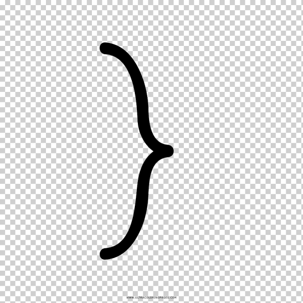 Фигурная скобка без фона