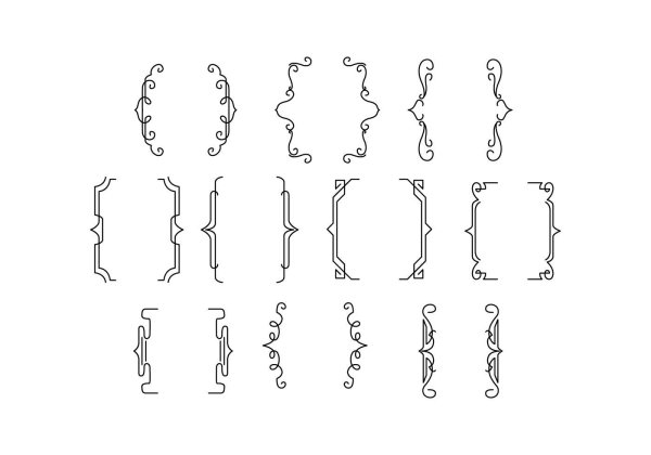 Фигурная скобка на белом фоне