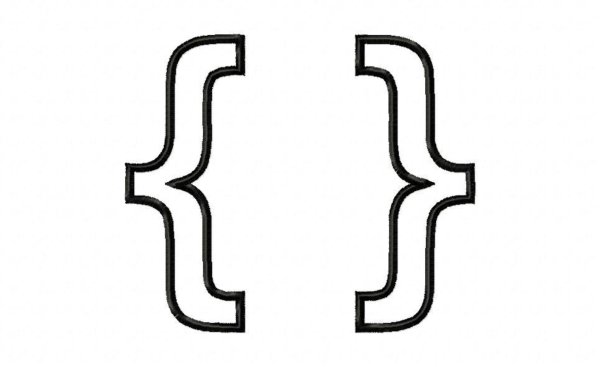 Фигурная скобка на прозрачном фоне