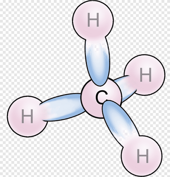 Рисунок молекулы метана
