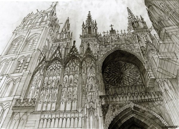 Миланский собор Италия Графика