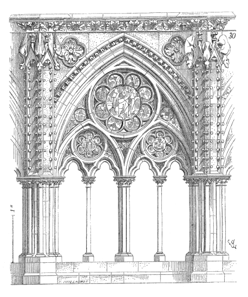 Зарисовки архитектуры Готика Нотр дам