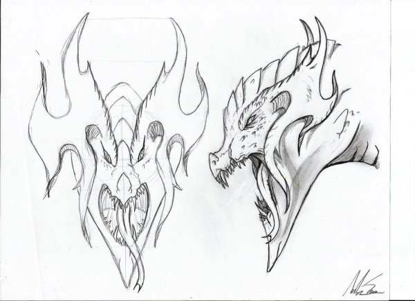 Лицо дракона сбоку