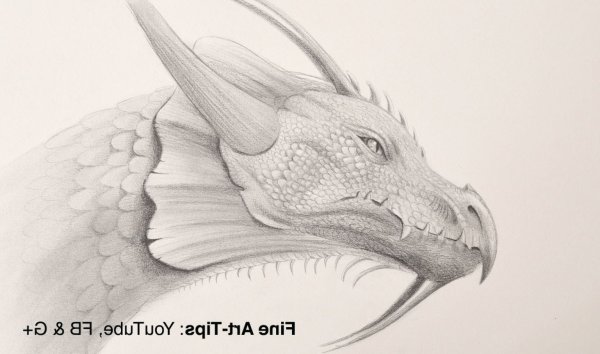 Лица драконов карандашом