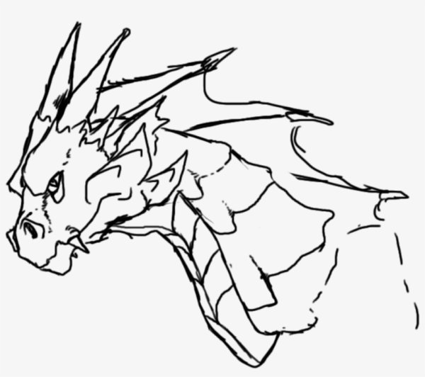 Дракон из линий