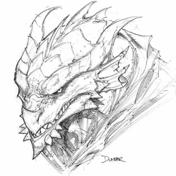 Лицо дракона эскиз