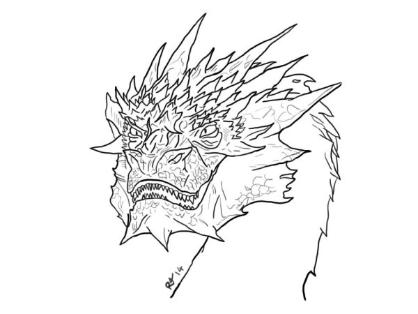 Дракон Смауг скетч