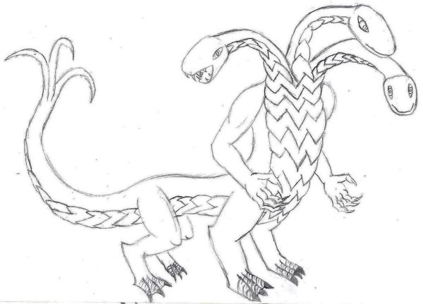 Лернейская гидра рисунок