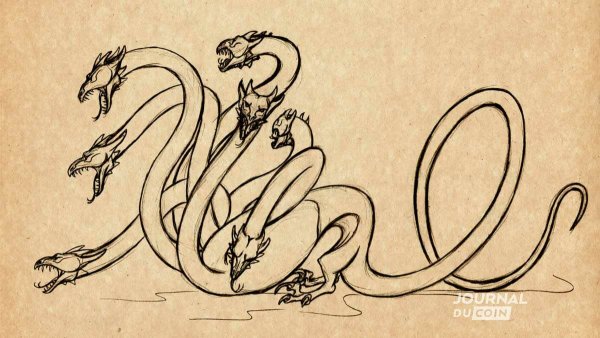 Лернейская гидра в черно белом