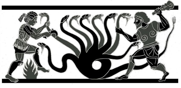 Геракл и гидра рисунок