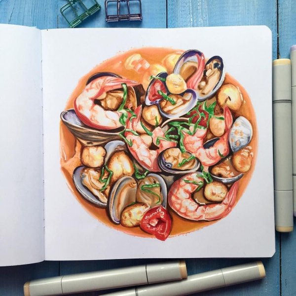 Идеи для рисования еда