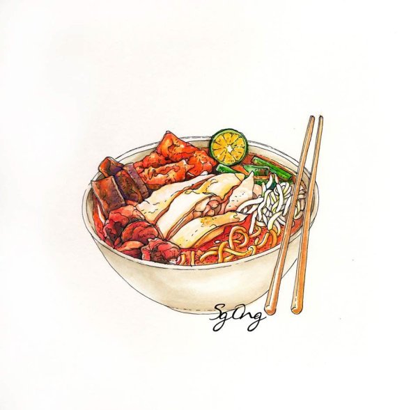 Акварельные иллюстрации еды