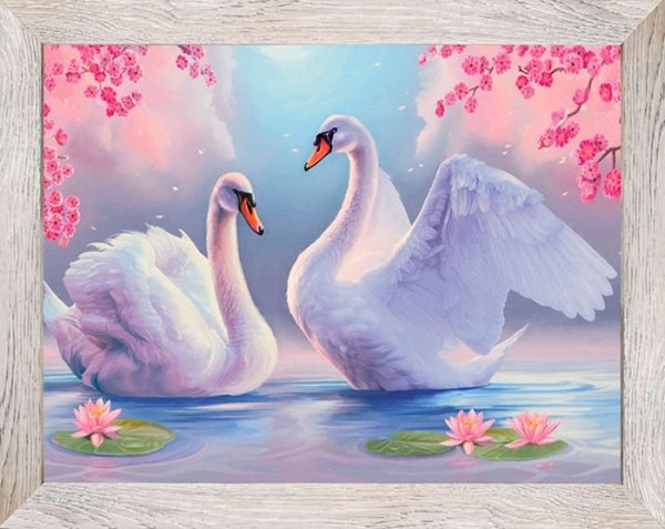 Диамонд Пайнтинг алмазная мозаика лебеди
