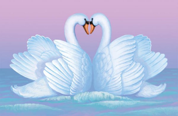 Лебеди мультяшные