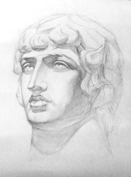 Антиной гипсовая голова МАРХИ