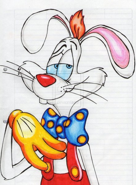 Кролик Роджер и Джессика чб