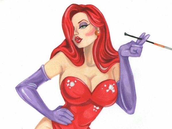 Джессика рэббит рисунок карандашом