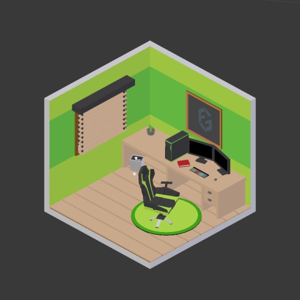 Комната геймера 3д модель