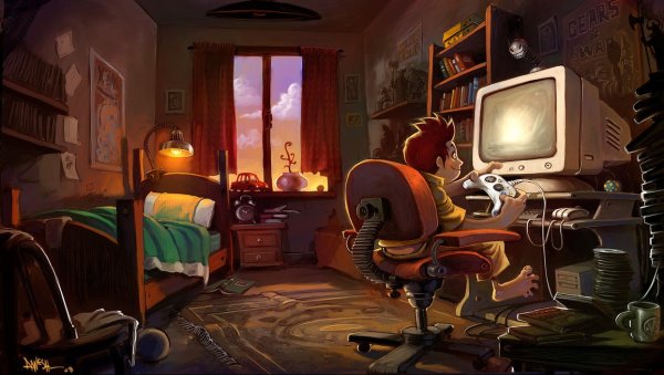 Комната в стиле киберпанк 2077