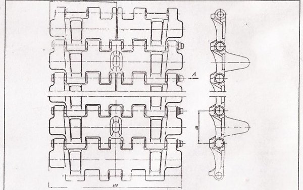 Трак гусеницы танка кв1