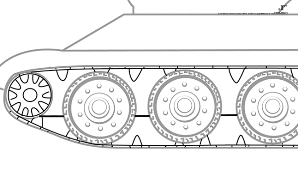 Т 34 85 сбоку рисунок карандашом