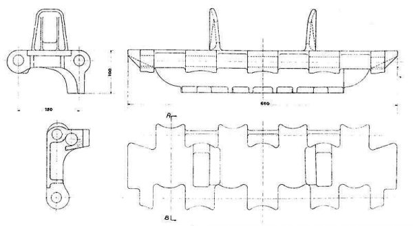 Трак МТЛБ чертеж