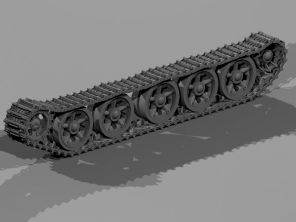 Танковая гусеница вид сбоку