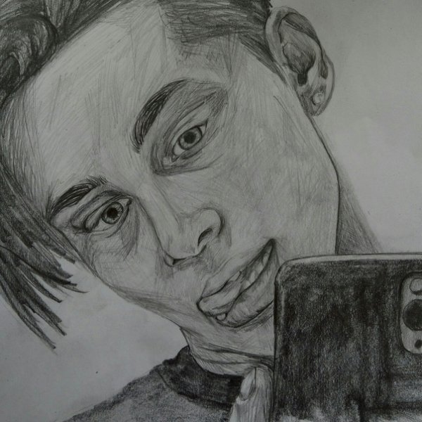 Рисунок портрет Дани Милохина
